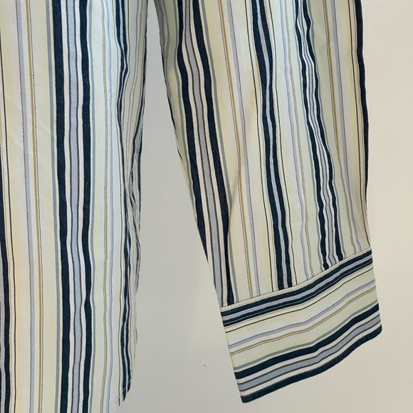 Tommy Bahama Island Modern Fit Aqua Button Down Shirt L/S Stripe Mens Large XL - Picture 6 of 7